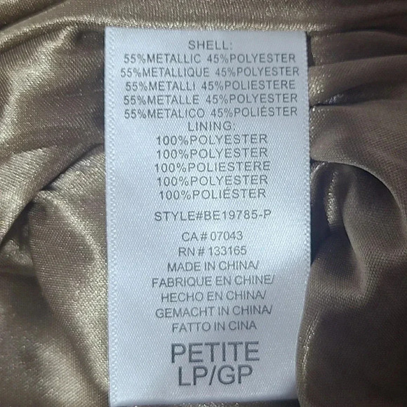 Anthropologie Eri + Ali Kasi Top Blouse Womens Large Petite Zebra Print Metallic - Picture 8 of 8